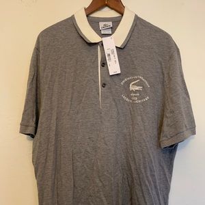 Men’s Lacoste Polo Grey&White EU Size 7/US Size XL